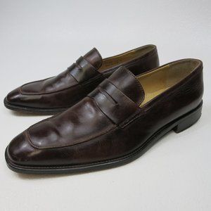 Mercanti Fiorentini  Oil Tanned Leather Dress Loafers Footwear Men's Shoes 12 M